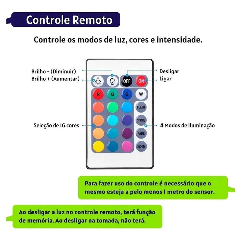 MZ BZ 00002 - LT -Fita Led Rgb 2835 Led 5m Com Controle